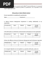 Sample Questionnaire | PDF | Questionnaire | Knowledge Management