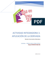 Velocidad promedio y derivada de una función de posición