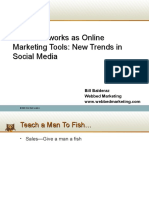 Social Networks As Online Marketing Tools: New Trends in Social Media