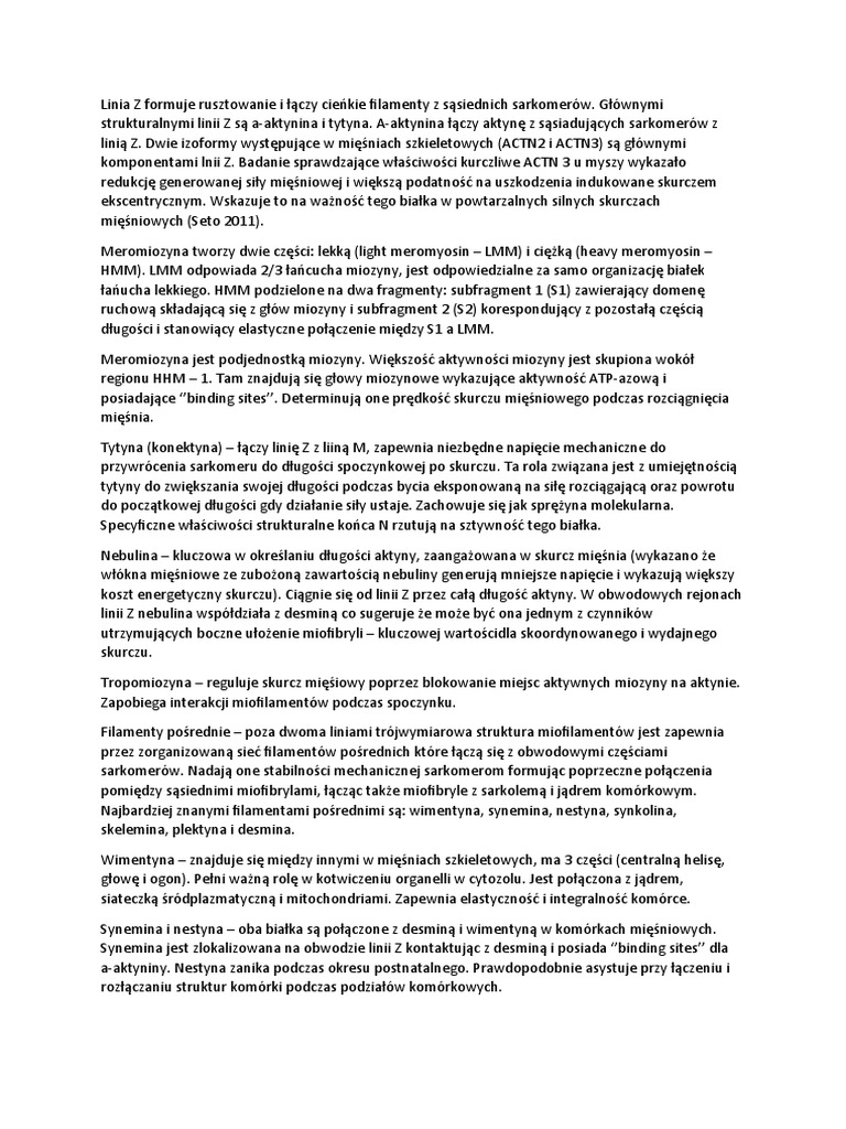 Struktura Sarkomeru | PDF