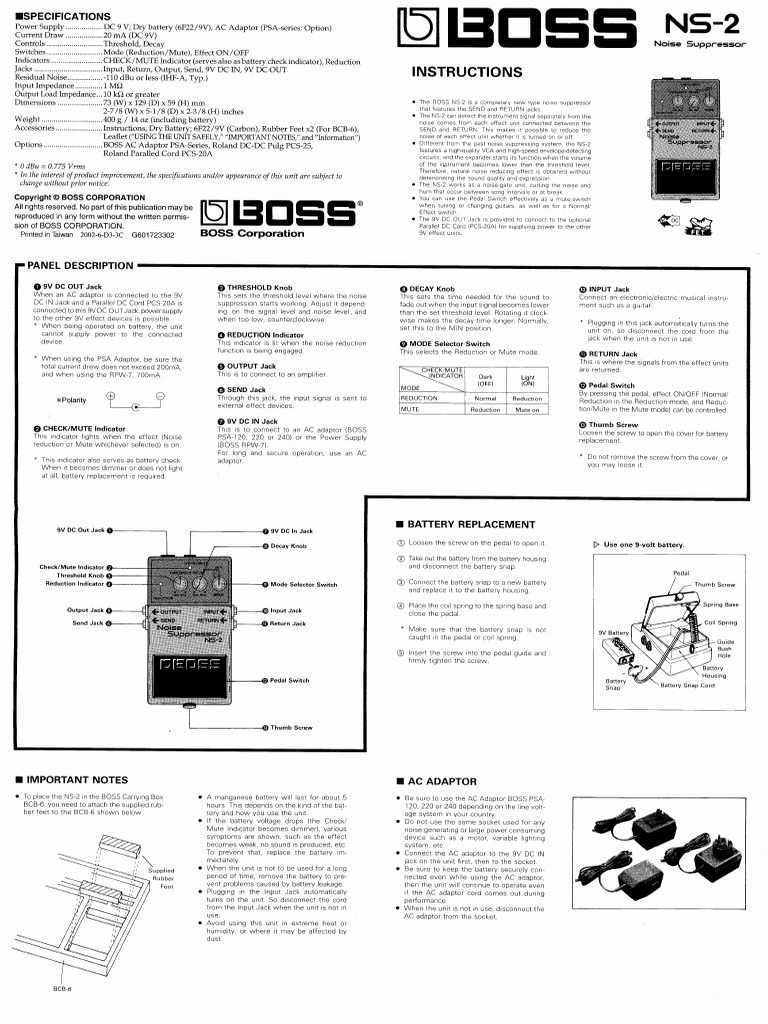 Boss Ns2 Manual PDF