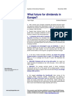 (BNP Paribas) What Future For Dividends in Europe