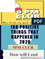 100 positive things that happened in 2020