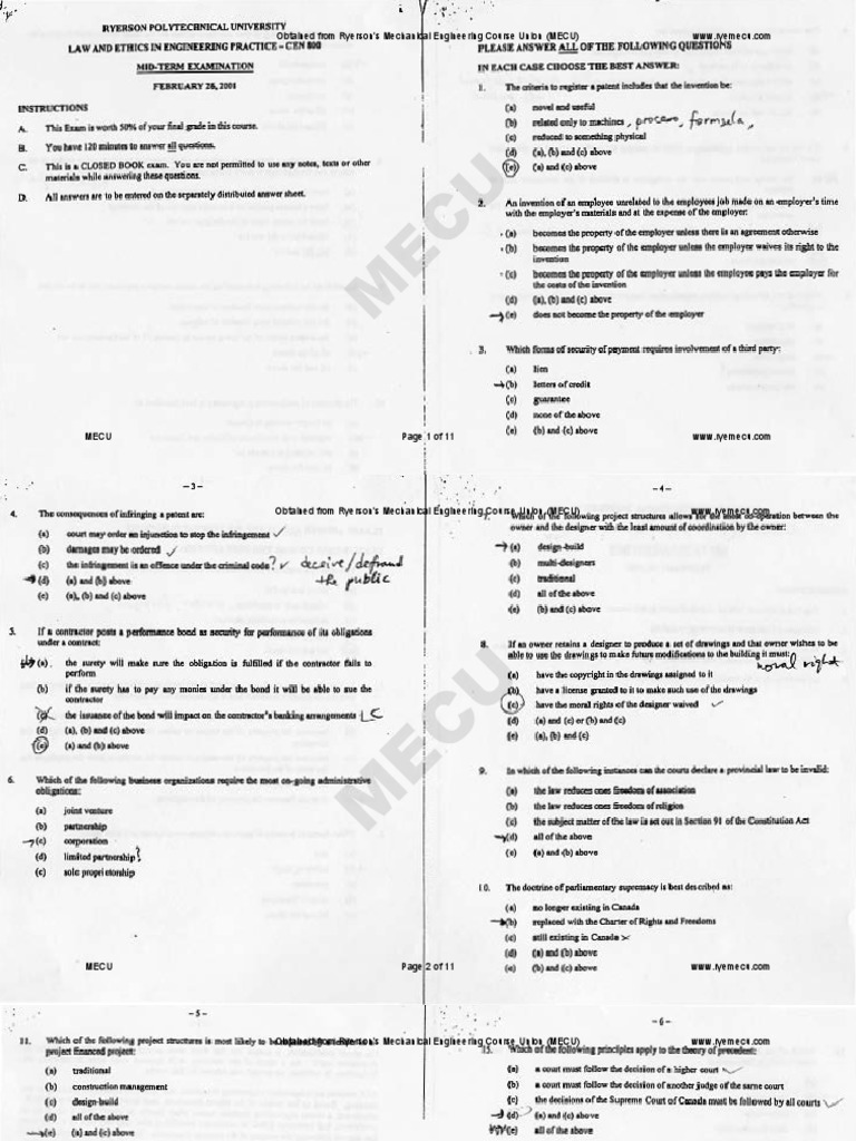 Final Exam 2001 | PDF | Nature