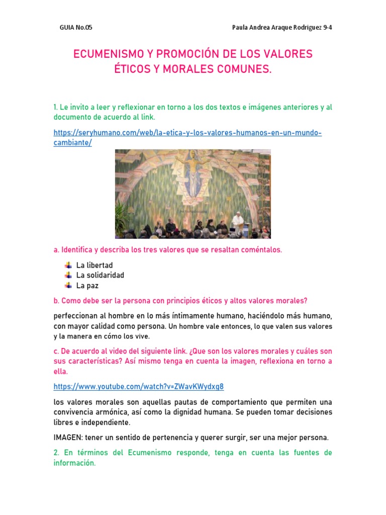Ecumenismo y Valores Éticos Comunes | PDF | Ecumenismo | protestantismo