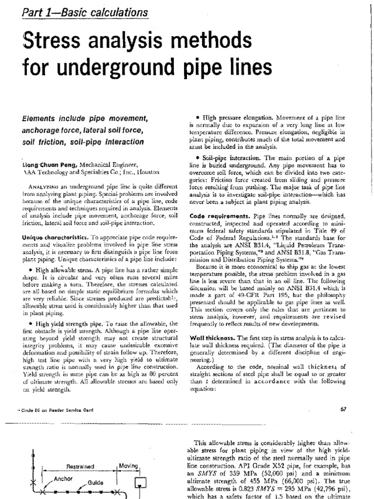Pipeline Stress Analysis Techniques | PDF | Strength Of Materials ...