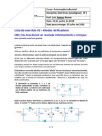 Lista de Exercício #2 - Diodos Retificadores (Ai 2018.1)