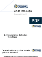 2.3 Fundamentos de Gestión Tecnológica