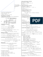 Formula Sheet STAT1301