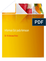 Informasi Gizi pada Kemasan