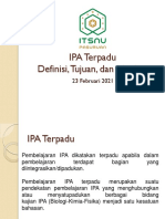 2 Definisi, Tujuan, Manfaat Dan Model IPA Terpadu