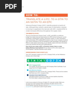 How To:: Translate A U.P.C. To A Gtin To An Sgtin To An Epc