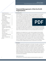 Financial Management of Not-for-Profit Organizations: White Paper