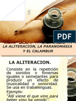 Aliteracion, La Paronomasia y El Calambur