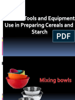 Kitchen Tools and Equipment in Preparing Creals and Starch Dish