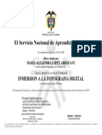 Certificado Fotografia