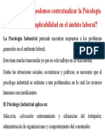 Psicología Industrial y Su Aplicabilidad en El Ámbito Laboral