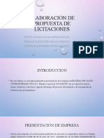 Elaboración de Propuesta de Licitaciones