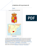 Configuración histórica de la provincia de Jaén