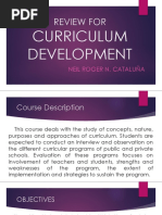 Review For Curriculum Development