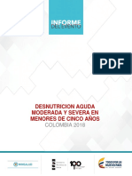 Desnutrición Aguda en Menores Cinco Años Semestre i 2018