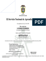 El Servicio Nacional de Aprendizaje SENA: Artesanias