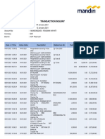 Transaction Inquiry: Date & Time Value Date Description Debit Credit Reference No. Saldo