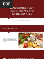 3. REQUERIMIENTOS Y RECOMENDACIONES NUTRICIONALES