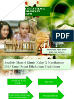 Praktikum Kimia Di Sekolah-ANALISIS MATERI KIMIA KELAS X YANG DAPAT DILAKUKAN PRAKTIKUM