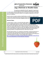 Making A Nutrient or Health Claim