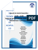 Tipos de Investigación. Diagnóstica, Descriptiva y Explicativa