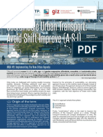 Sustainable Urban Transport: Avoid-Shift-Improve (A-S-I) : iNUA #9: Implementing The New Urban Agenda