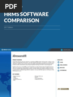 Hrms Software Comparison: World | PDF | Human Resource Management |  Software As A Service