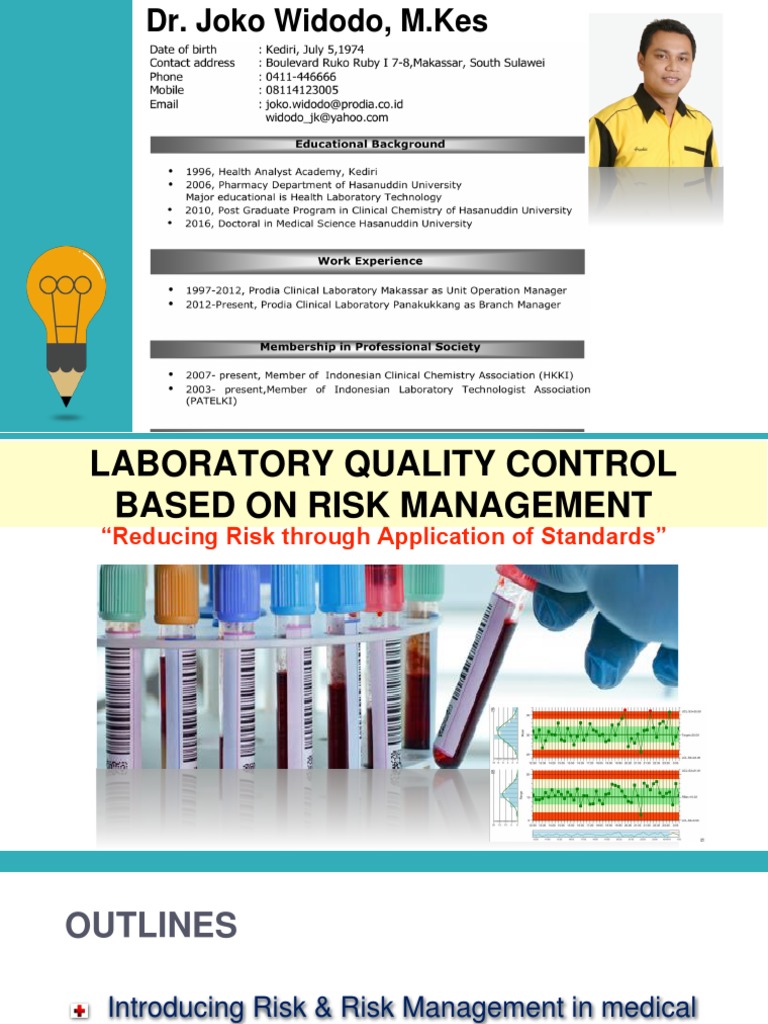 Laboratory Quality Control Based On Risk Management PDF
