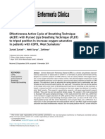 Effectiveness Active Cycle of Breathing Technique (ACBT) With Pursed Lips Breathing Technique (PLBT) To Tripod Position in Increase Oxygen Saturation in Patients With COPD, West Sumatera