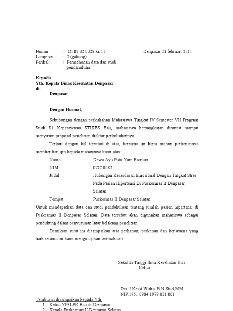 Contoh Surat Dinas Kesehatan Nusagates