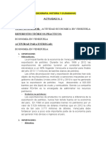 Actividad N. 3: Tema Generador: Actividad Economica en Venezuela Referentes Teóricos-Practicos