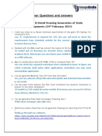 Webinar Questions and Answers: 3D Modeling & Detail Drawing Generation of Static Equipments (24 February 2021)