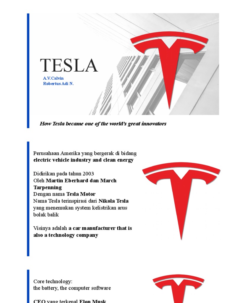 Tesla: Inovasi dan Masa Depan | PDF