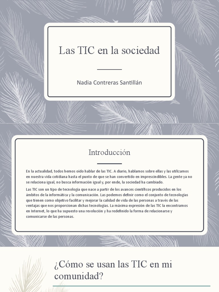 Las TIC en La Sociedad | PDF