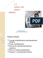 Globalization and International Business Chapter 1 Summary