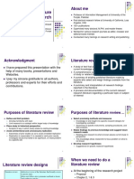 Effective Literature Review in Research: About Me