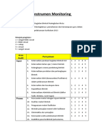 Contoh Instrumen Monev Kegiatan