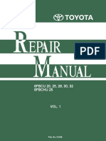 Toyota Electric Forklift 8FBCU20 32 - 8FBCHU25 Repair Manual