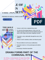 The Role of Drama in The Society