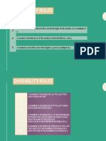 Divisibility Rules