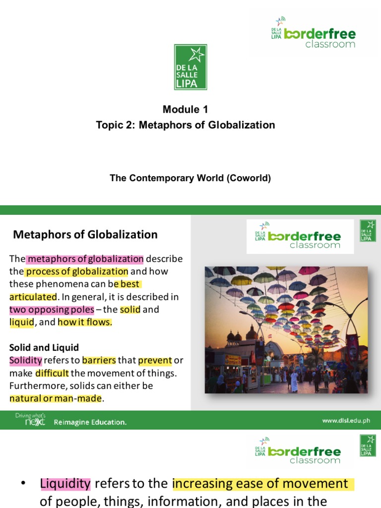 Module 1 Topic 2 Liquid and Solid Metaphors of Globalization PDF