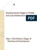 Lesson 4: Developmental Stages in Middle and Late Adolescence