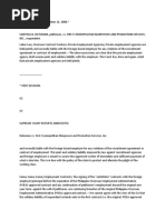 Datuman vs. First Cosmopolitan Manpower and Promotion Services, Inc., 571 SCRA 41, G.R. No. 156029 November 14, 2008