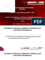 BIS Sesi 7 - 2021 - Foundations of Business Intelligence Databases and Information Management